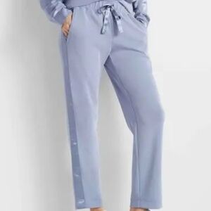 Club Monaco satin stripe knit pants - baby blue size M
